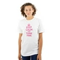 thumbnail image 1 of Keep Calm And Think Pink Support Women's Graphic T Shirt Tees Brisco Brands S, 1 of 5