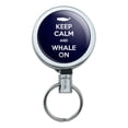 thumbnail image 1 of Keep Calm And Whale On Humpback Retractable Belt Clip Badge Key Holder, 1 of 1