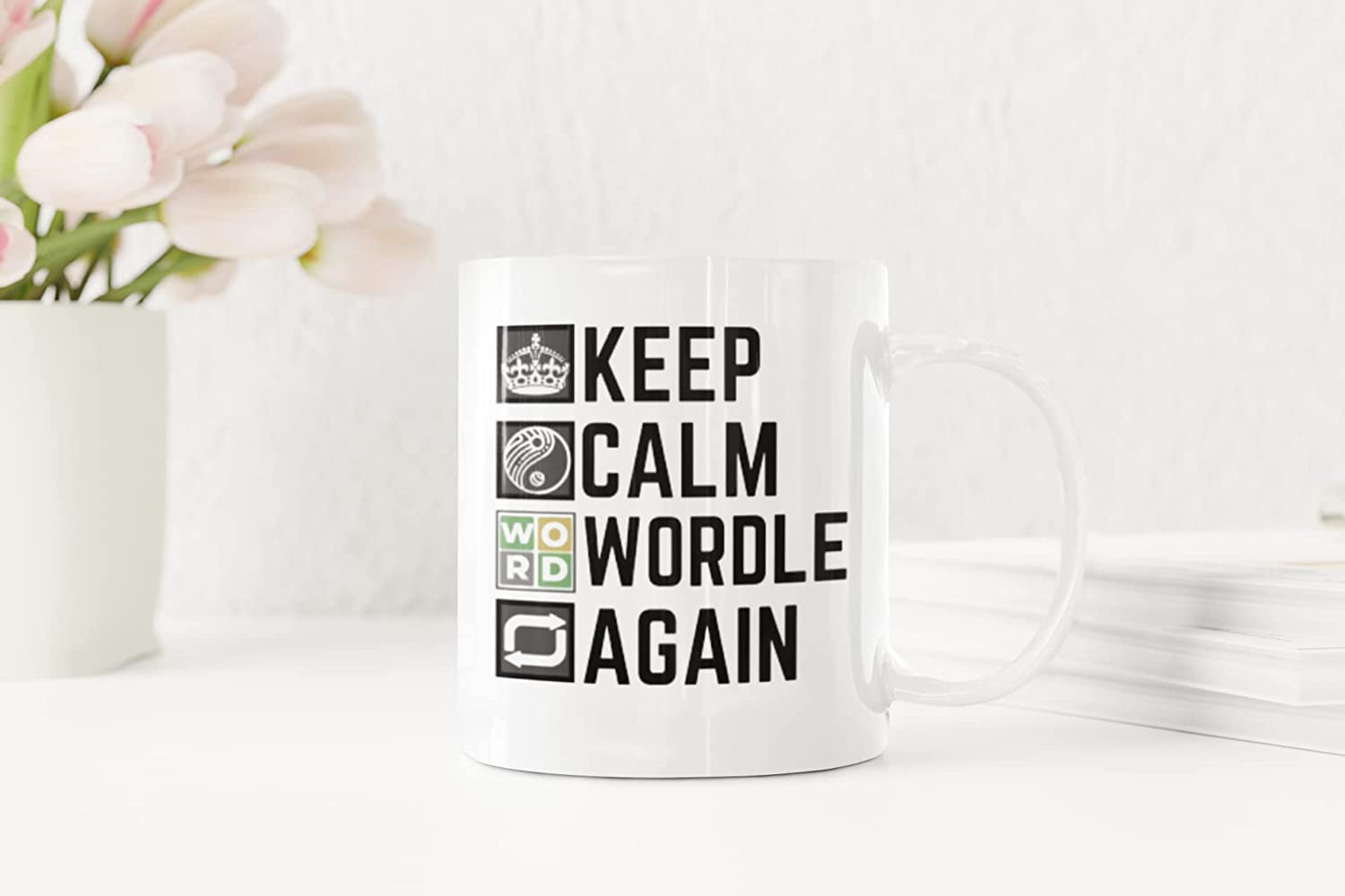  JoyKot Funny Wordle Mug,Funny Coffee Mug,Cute Coffee Mugs For  Wordle Game Lovers (B) : Home & Kitchen