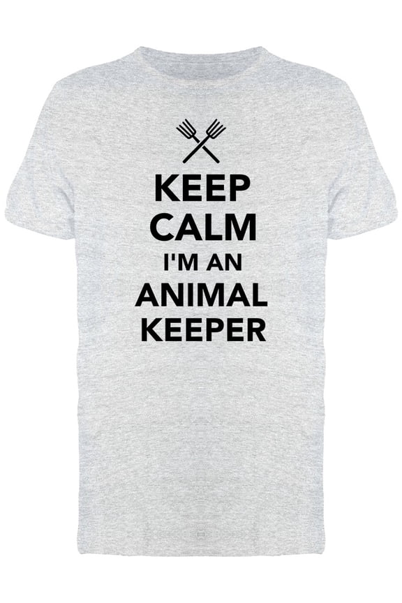 Keep Calm Animal Keeper Graphic Tee Men's -Image by Shutterstock