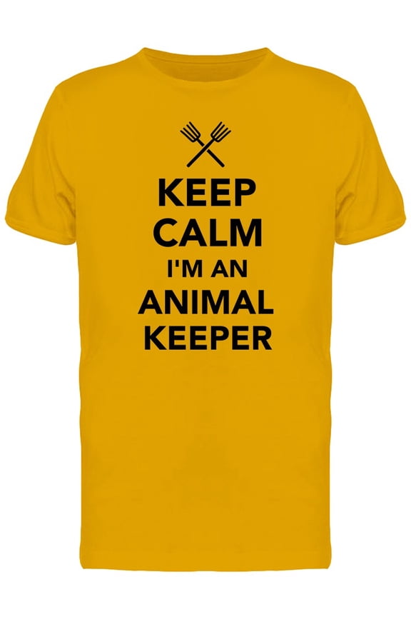 Keep Calm Animal Keeper Graphic Tee Men's -Image by Shutterstock