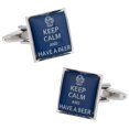 thumbnail image 1 of Keep Calm Beer Cufflinks by Cuff-Daddy, 1 of 1