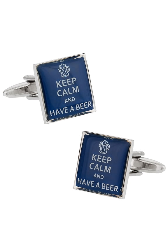 Keep Calm Beer Cufflinks by Cuff-Daddy