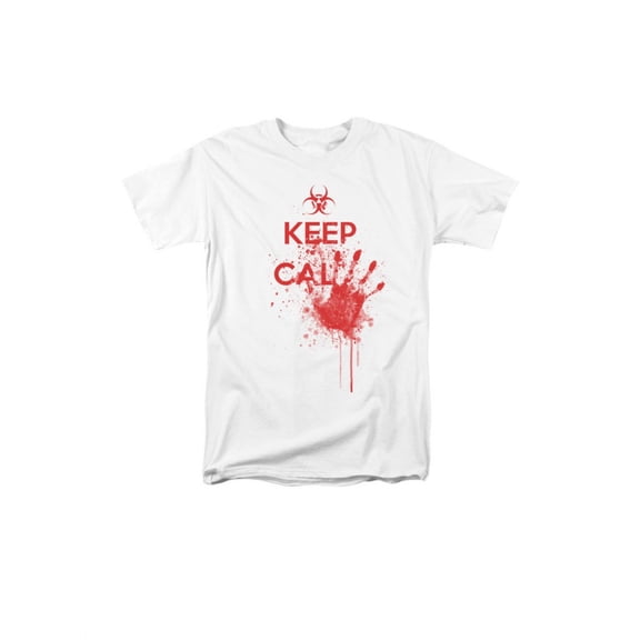 Keep Calm Biohazard Funny Adult T-Shirt Tee