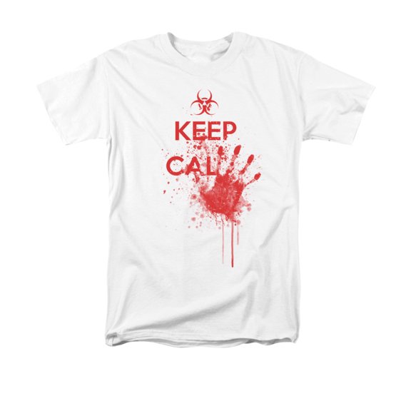 Keep Calm Biohazard Funny Adult T-Shirt Tee