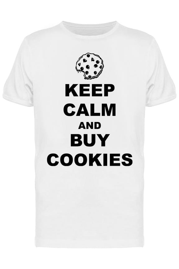 Keep Calm Buy Cookies Men T-Shirt, Male Small