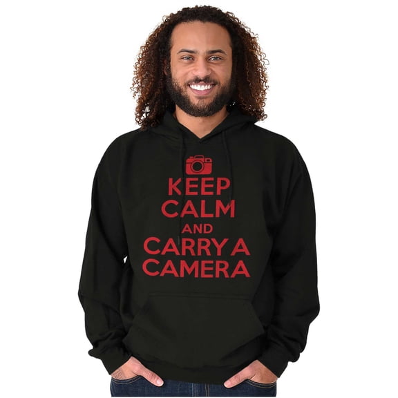 Keep Calm Carry A Camera Photographer Hoodie Sweatshirt Women Men Brisco Brands S
