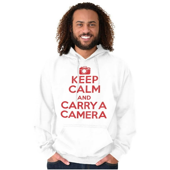 Keep Calm Carry A Camera Photographer Hoodie Sweatshirt Women Men Brisco Brands X