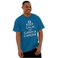 thumbnail image 1 of Keep Calm Carry A Camera Photographer Men's Graphic T Shirt Tees Brisco Brands 2X, 1 of 6