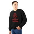 thumbnail image 1 of Keep Calm Carry A Camera Photographer Unisex Plus Fleece Graphic Sweatshirt Brisco Brands 4X, 1 of 5