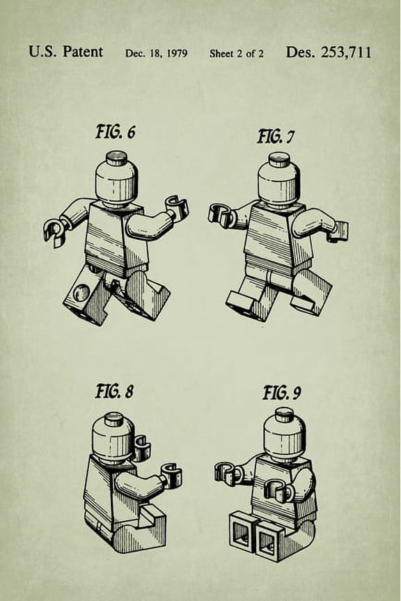 Lego Figure Poster, 12 x 18