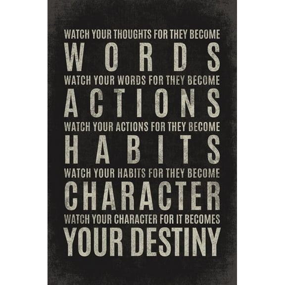 Keep Calm Collection Watch Your Thoughts Poster, 12 x 18