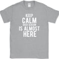 thumbnail image 1 of Keep Calm Deer Season Is Almost Here T-Shirt Funny Hunting Hunter Hobby Tee - Heather Grey, XL, 1 of 1