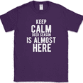 thumbnail image 1 of Keep Calm Deer Season Is Almost Here T-Shirt Funny Hunting Hunter Hobby Tee - Purple, S, 1 of 1