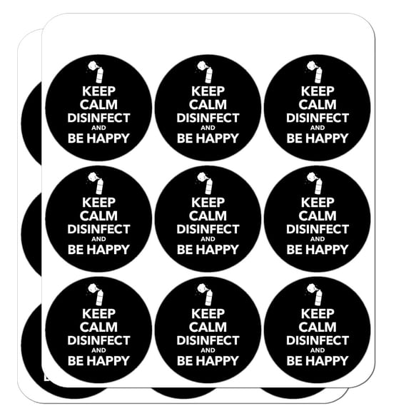 Keep Calm Disinfect and Be Happy Planner Calendar Scrapbooking Crafting Stickers