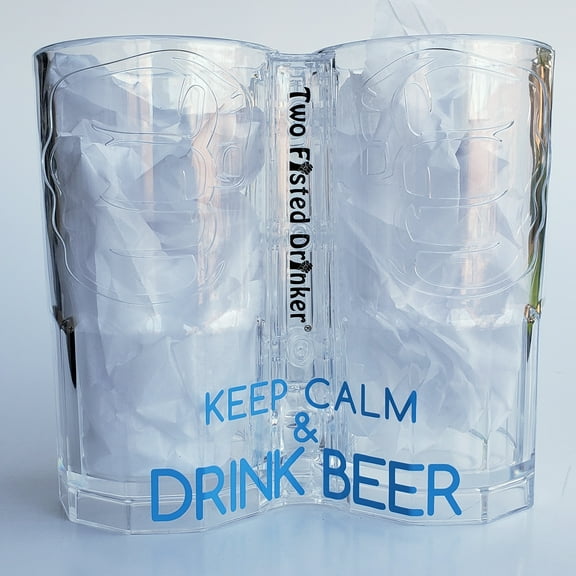 Keep Calm & Drink Beer Two Fisted Drinker Mug | Beer Lover Gift
