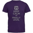 thumbnail image 1 of Keep Calm Finally Legal 21st Purple Adult T-Shirt - Medium, 1 of 1
