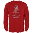 thumbnail image 1 of Keep Calm Finally Legal 21st Red Adult Long Sleeve T-Shirt - X-Large, 1 of 1