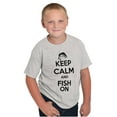 thumbnail image 1 of Keep Calm Fish On Fishing Enthusiast Boys Kids T Shirt Tees Tops Teen Brisco Brands L, 1 of 6
