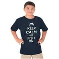 thumbnail image 1 of Keep Calm Fish On Fishing Enthusiast Boys Kids T Shirt Tees Tops Teen Brisco Brands X, 1 of 6