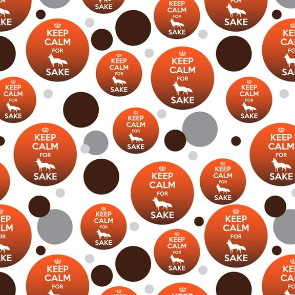 Keep Calm For Fox Sake Funny Premium Gift Wrap Wrapping Paper Roll