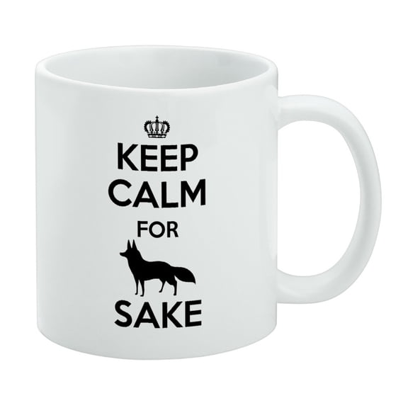Keep Calm For Fox Sake Funny White Mug
