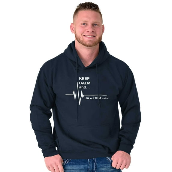 Keep Calm Funny EMT Humor Unisex Plus Size Hoodie Brisco Brands 2X