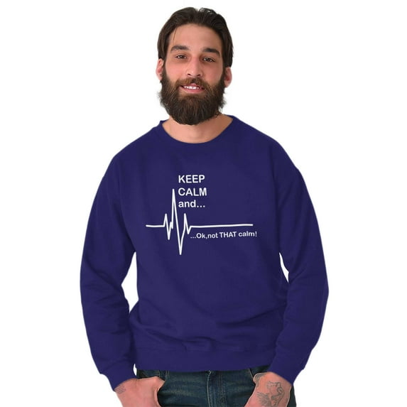 Keep Calm Funny EMT Humor Sweatshirt for Men or Women Brisco Brands S