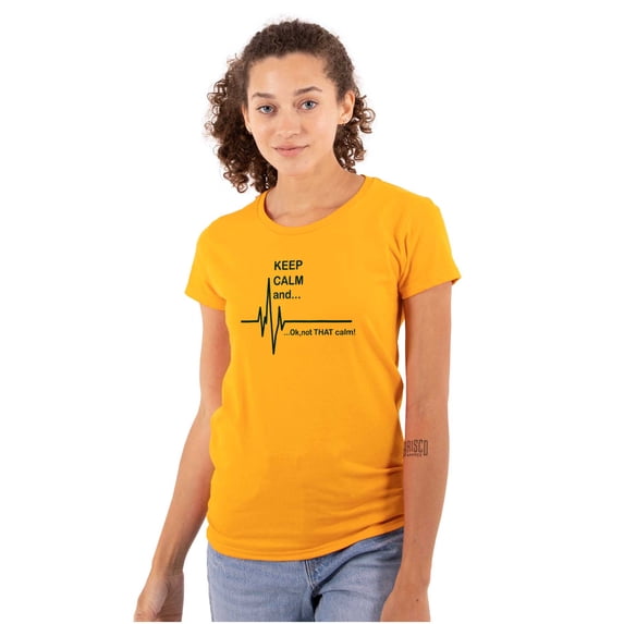 Keep Calm Funny EMT Humor Women's T Shirt Ladies Tee Brisco Brands 2X