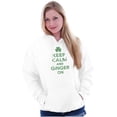 thumbnail image 1 of Keep Calm Ginger On St Pattys Humor Hoodie Sweatshirt Women Men Brisco Brands M, 1 of 6