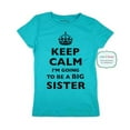 thumbnail image 1 of Keep Calm I'm Going to be a Big Sister - Surprise Baby Birth Pregnancy Announcement - wallsparks cute & funny - Youth Young Girls Juniors Slim Fit Shirt, 1 of 3