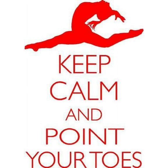 Keep Calm Gymnast Sticker | Gymnastics Vinyl Wall Decal | 20"x14" [CK108]