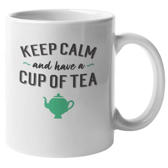 Keep Calm Have a Cup of Tea Coffee & Tea Mug for Tea Party Lovers (11oz)