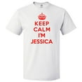 thumbnail image 1 of Keep Calm I'm Jessica T shirt Funny Tee Gift, 1 of 2