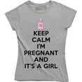 thumbnail image 1 of Keep Calm I'm Pregnant And It's A Girl Funny Maternity Pregnancy Women's T-Shirt, 1 of 4