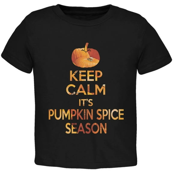 Keep Calm It's Pumpkin Spice Season Black Toddler T-Shirt - 2T