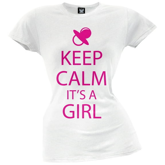 Keep Calm Its A Girl Juniors T-Shirt - Large