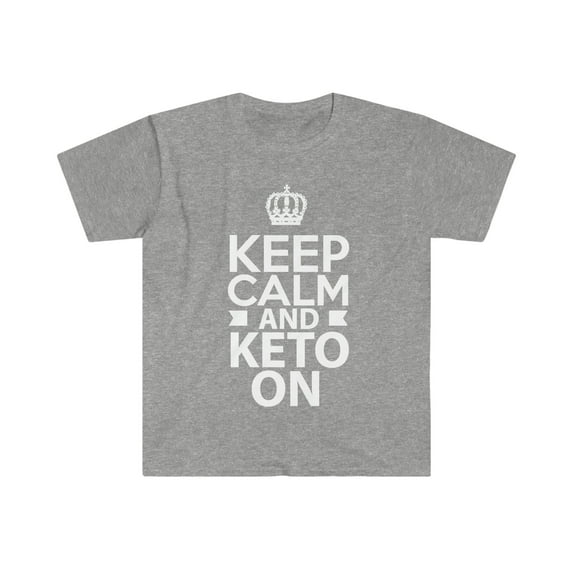 Keep Calm Keto On Unisex T-shirt S-3XL Ketogenic Diet Low Carb