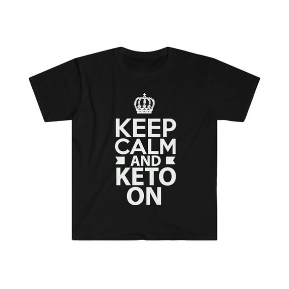 Keep Calm Keto On Unisex T-shirt S-3XL Ketogenic Diet Low Carb