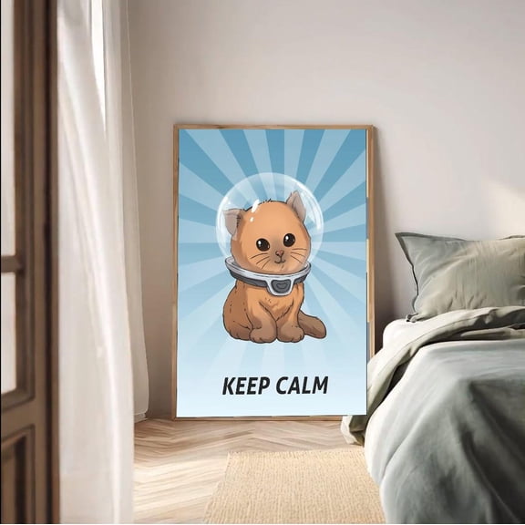 Keep Calm Kitty Poster, Unframed Paper Poster 8x10in