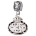 thumbnail image 1 of Keep Calm Little Sister is Here - Abide With Me Charm Bead, 1 of 1