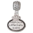 thumbnail image 1 of Keep Calm Little Sister is Here - Granddaughter Charm Bead, 1 of 1