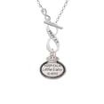 thumbnail image 1 of Keep Calm Little Sister is Here - To Infinity Proverbs 3:5 Toggle Necklace, 1 of 2