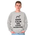 thumbnail image 1 of Keep Calm Love Dalmatians Dog Joke Unisex Plus Fleece Graphic Sweatshirt Brisco Brands 3X, 1 of 5
