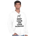 thumbnail image 1 of Keep Calm Love Dalmatians Dog Joke Unisex Fleece Graphic Zip Up Hoodie Brisco Brands 2X, 1 of 5