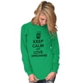thumbnail image 1 of Keep Calm Love Leprechauns St Paddys Long Sleeve TShirt Men Women Brisco Brands S, 1 of 6