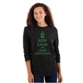 thumbnail image 1 of Keep Calm Love Leprechauns St Paddys Long Sleeve TShirt Men Women Brisco Brands S, 1 of 6