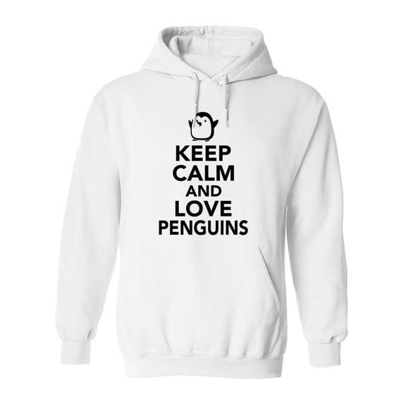Keep Calm, Love Penguins Hoodie Women -SPIdeals Designs, Female 5X-Large