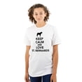 thumbnail image 1 of Keep Calm Love St Bernards Dog Joke Men's Graphic T Shirt Tees Brisco Brands L, 1 of 6