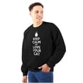 thumbnail image 1 of Keep Calm Love Your Cat Pet Lover Unisex Plus Fleece Graphic Sweatshirt Brisco Brands 3X, 1 of 5